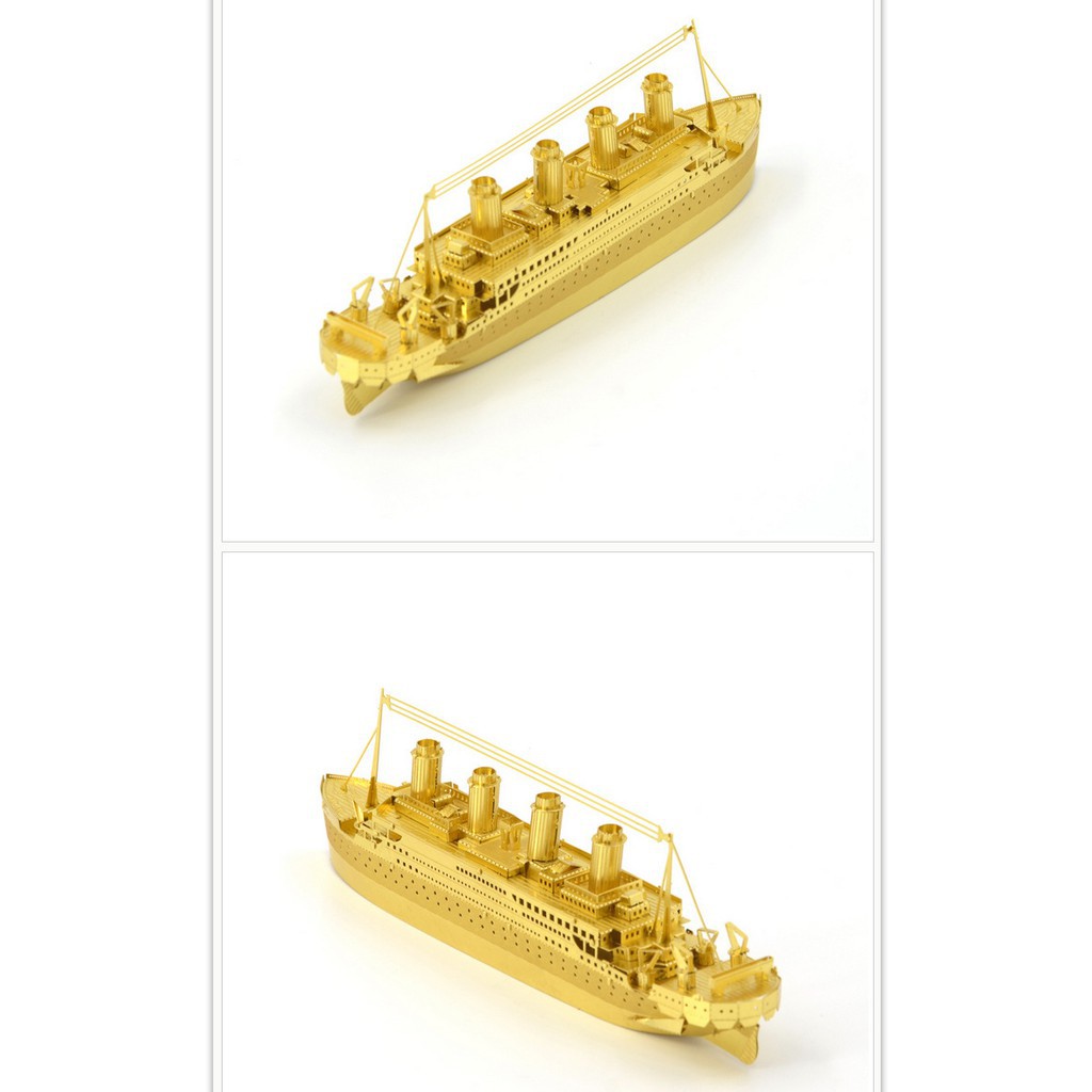 Mô hình tàu Titanic 3D lắp ráp bằng kim loại độc đáo