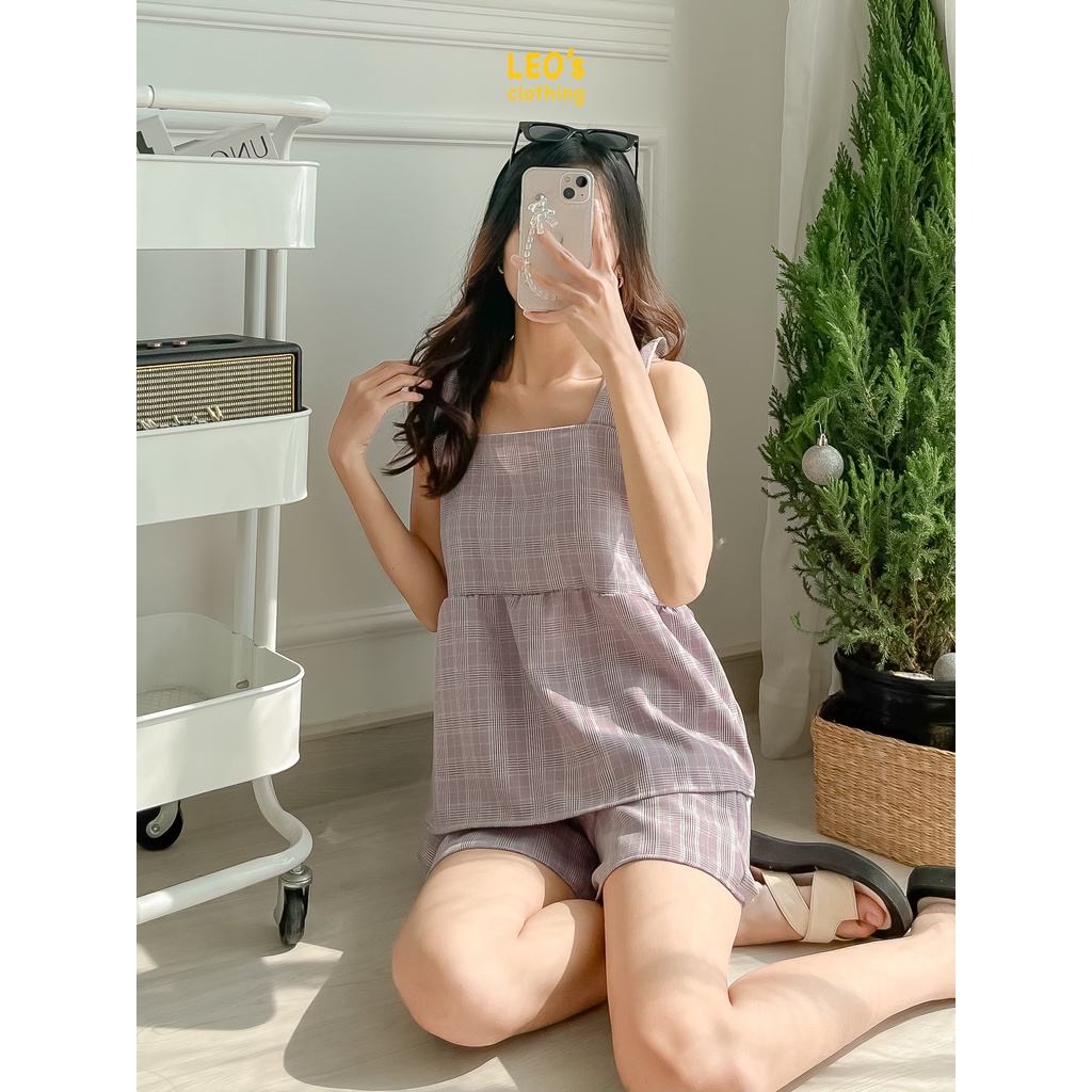 Bộ Đồ Ngủ Pijama Hai Dây Bản Lớn LEO's clothing DB12 | BigBuy360 - bigbuy360.vn