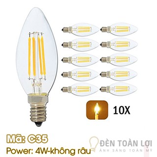 Bóng đèn: Bóng đèn LED không râu đuôi E14 Mã C35E14