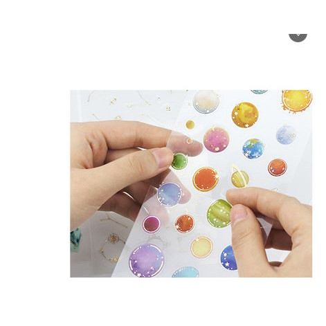 nhãn dán hình vũ trụ galaxy - phụ kiện handmade ốp lưng