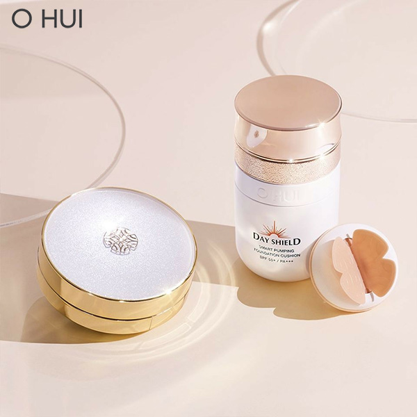 [𝔅𝔢𝔢❅] Phấn nước chống nắng che khuyết điểm OHUI Day Shield Smart Pumping Foundation Cushion 30ml [𝔅𝔢𝔢❅]