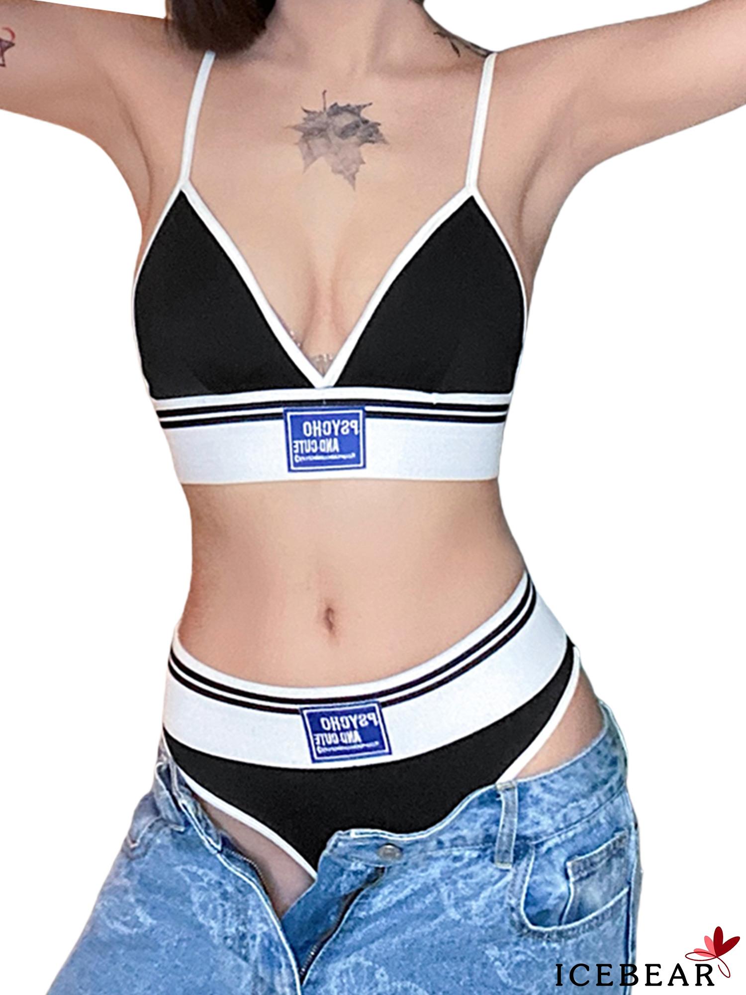  Bộ đồ lót bikini hai mảnh thêu họa tiết chữ cái thời trang dành cho nữ | BigBuy360 - bigbuy360.vn