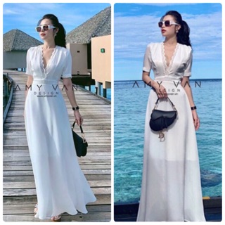 ĐẦM MAXI CỔ V