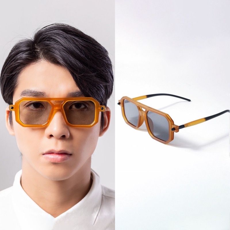 Kính Râm Thời Trang Nam Nữ Mắt Vuông Phong Cách Hàn Quốc Maske P8