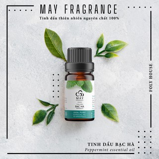Tinh dầu Bạc hà thiên nhiên xông phòng Foly house x May Fragrance 10ml | Nhập Khẩu Ấn Độ | Chuẩn USDA
