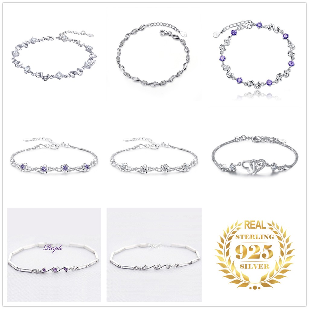 Vòng Tay Hở Mạ Bạc 925 Gắn Hạt Ngọc Trai Và Hoa Thời Trang # 0407