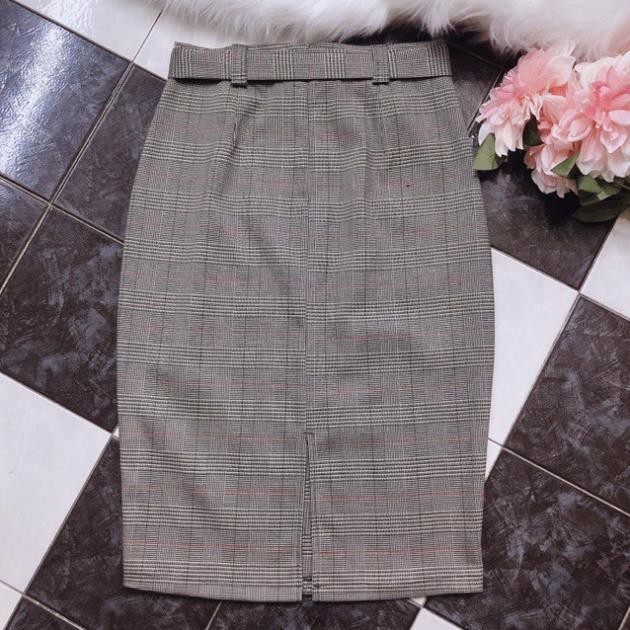 12.12 Xả - CHÂN VÁY KÈM BELT SỌC CARO NHÍ Y88 ' 2021 . ᴬ : | BigBuy360 - bigbuy360.vn