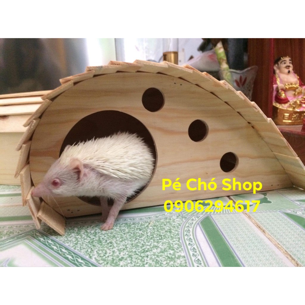 Nhà Ngủ Gỗ Thông kích thước SIÊU TO cho nhím,bọ ú ,sóc.