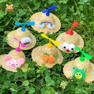 Nón gắn chong chóng tre nhỏ dành cho trang trí chụp hình chó mèo