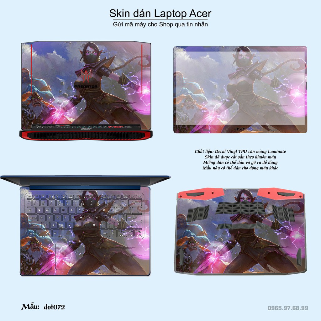 Skin dán Laptop Acer in hình Dota 2 _nhiều mẫu 12 (inbox mã máy cho Shop)