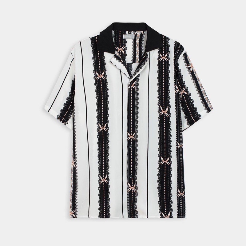 Sơ mi nam cộc tay hoạ tiết (FreeShip XTRA) chất lụa mềm mịn,sang trọng ,lịch lãm