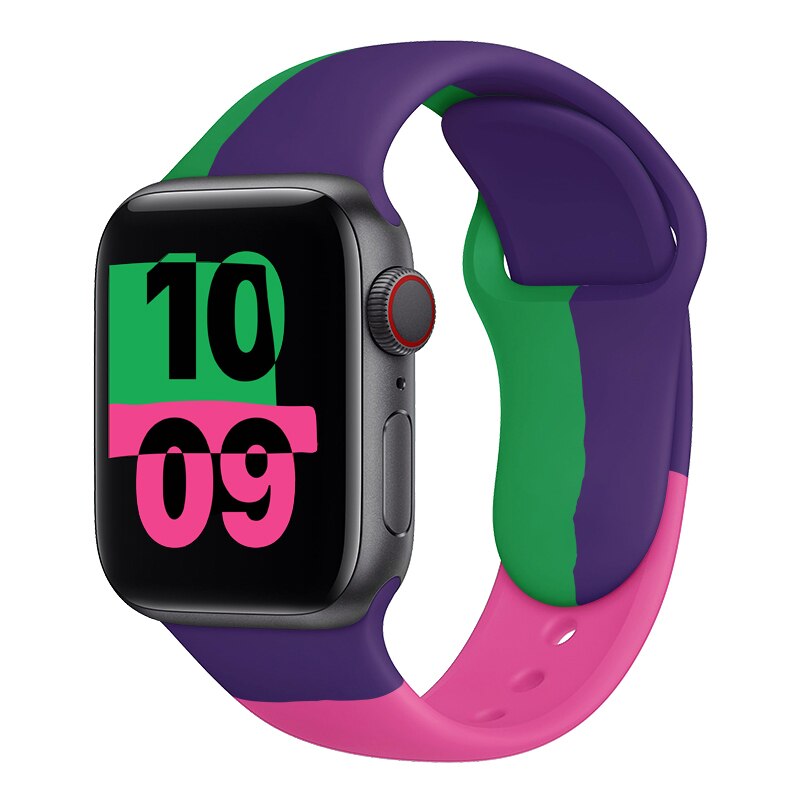 Dây Đeo Silicone Cho Đồng Hồ Apple Watch Series 6 Se 5 4 3 2 1 44mm