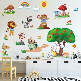 Decal dán tường Rùa và Thỏ