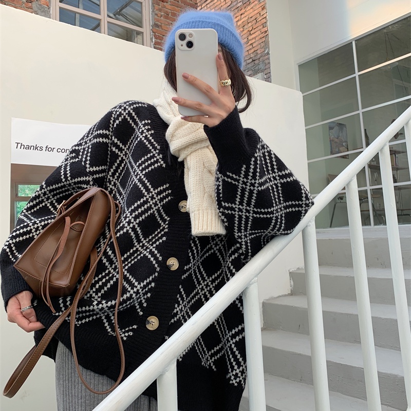 Áo khoác Cardigan dệt kim tay dài phong cách Hàn Quốc | BigBuy360 - bigbuy360.vn