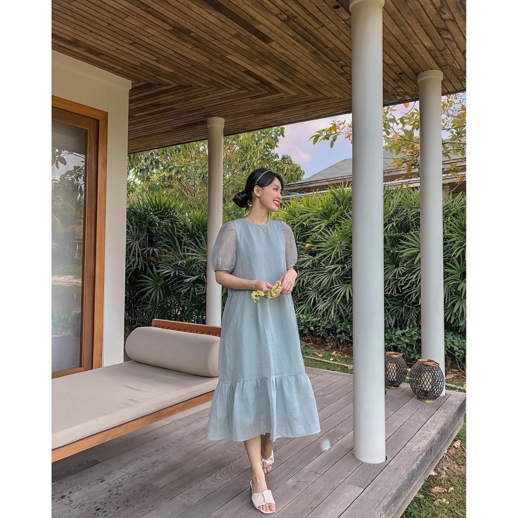 Đầm voan tay phồng - Tyribee Clothing