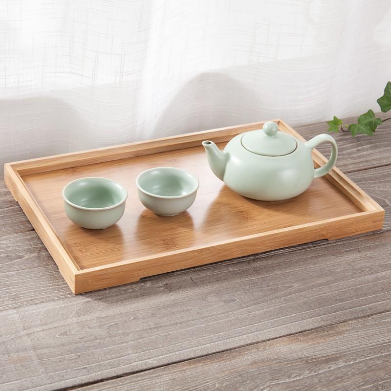 Khay gỗ tre đựng trà / trái cây đa năng tiện dụng