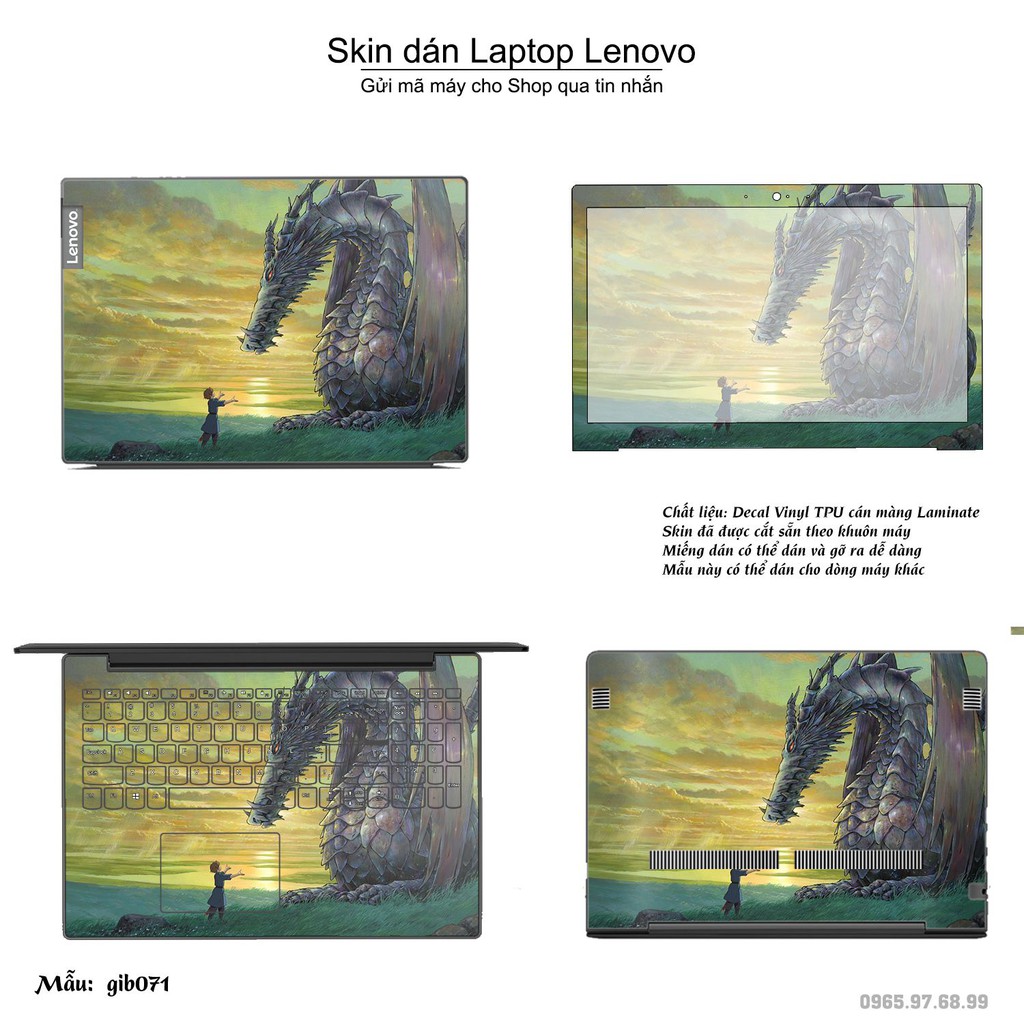 Skin dán Laptop Lenovo in hình Ghibli _nhiều mẫu 11 (inbox mã máy cho Shop)