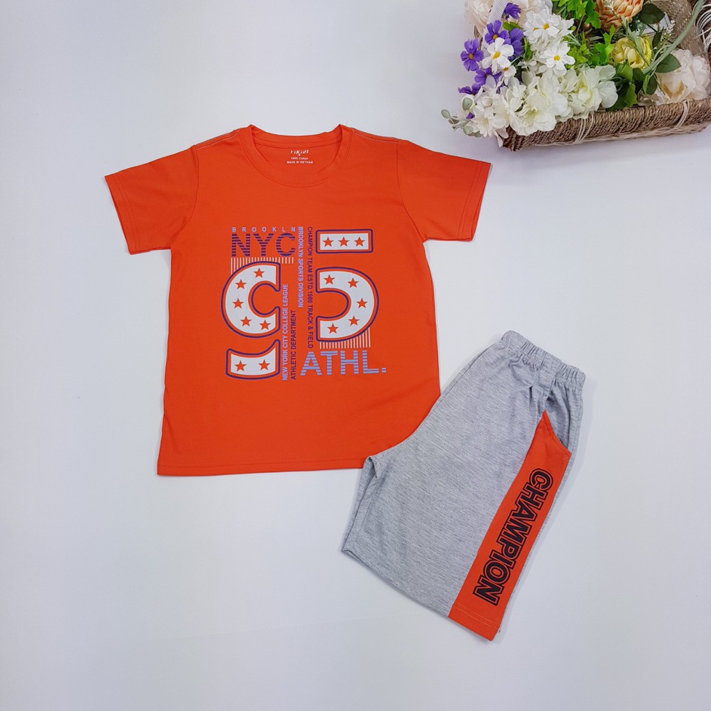 Bộ quần áo bé Nam BinBin Shop cộc tay chất liệu 100% Cotton họa tiết đơn giản thiết kế chuẩn form, thoáng mát từ 25-60kg