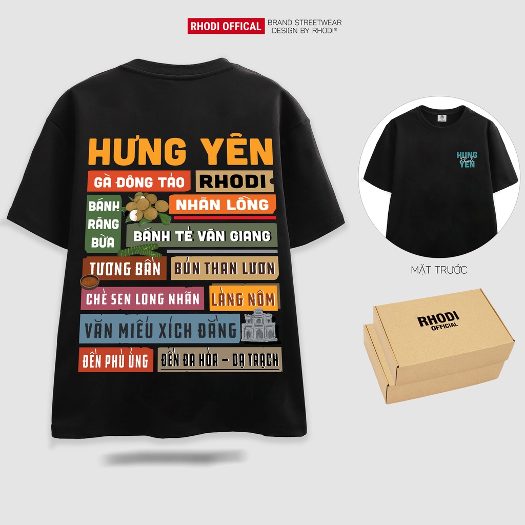 Áo thun local brand RHODI phông cổ tròn tay lỡ unisex nam nữ thế hệ genz Hưng Yên