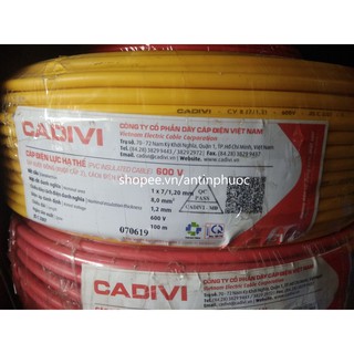 Dây điện đơn CADIVI CV 8.0 MM2 - Cuộn 100 mét