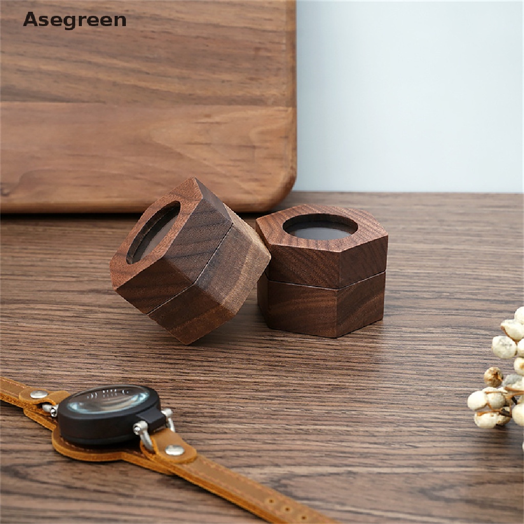 Hộp Đựng Nhẫn Cưới / Đính Hôn Bằng Gỗ Mộc Mạc