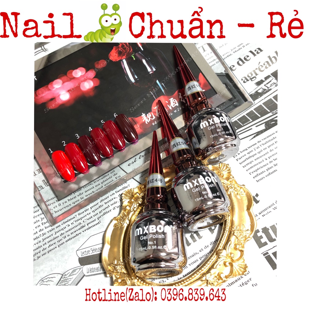 Sơn Gel Mxbon Đỏ - Sơn Gel Đỏ Chuẩn Màu [ CÓ LẺ CHAI ]