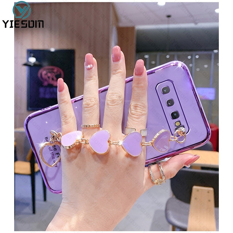 Ốp Điện Thoại Silicon Kèm Dây Đeo Sang Trọng Cho Samsung Galaxy S10 S9 Plus S10 Lite S9 S10 +