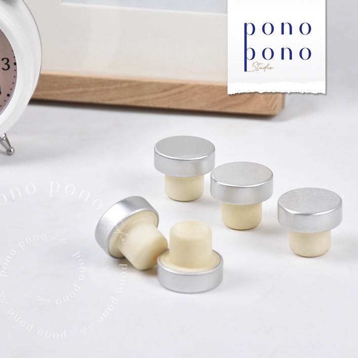 Nắp Đậy Chai Thủy Tinh/ Chai Rượu - Bằng Polyme Bọc Nhôm Màu Bạc