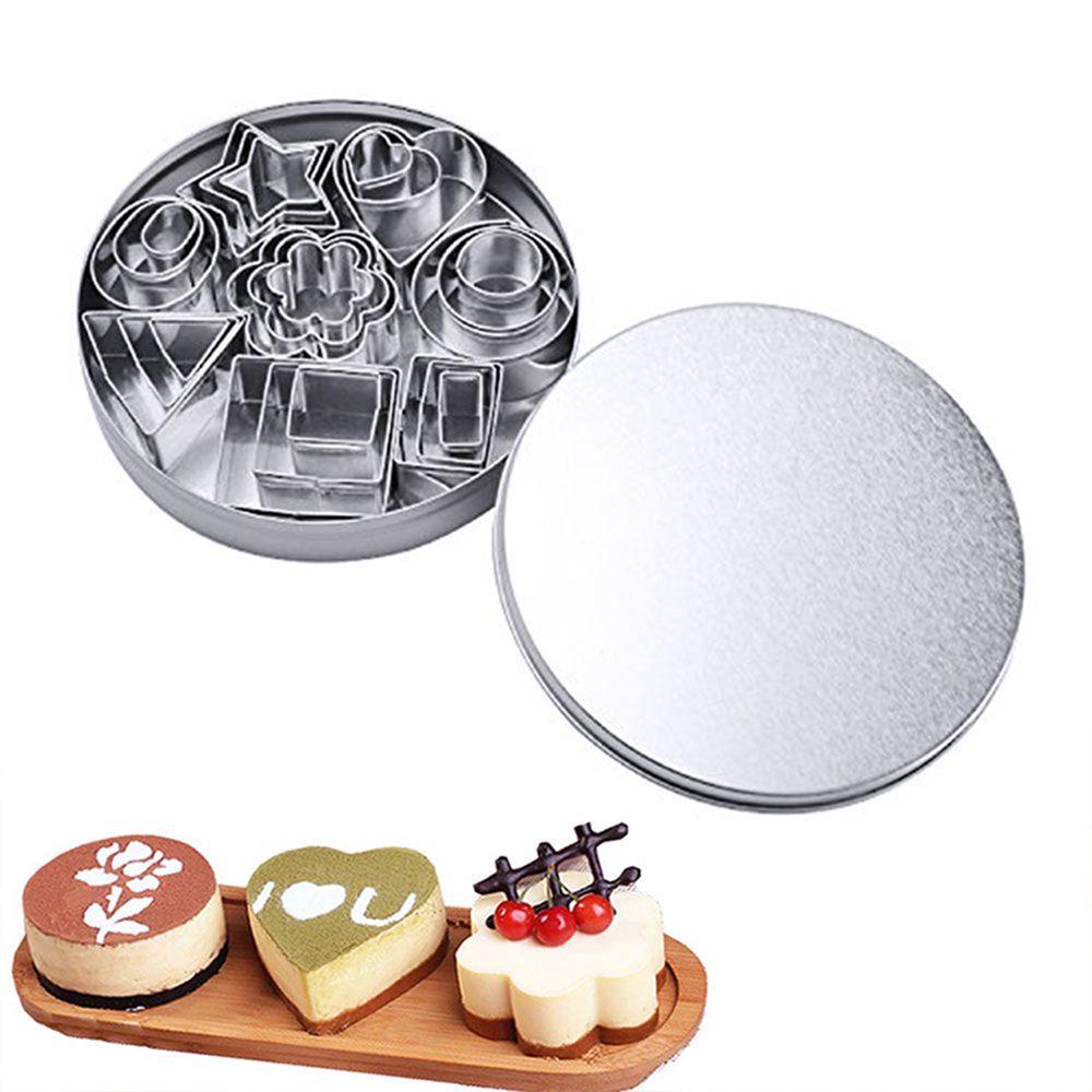 SUENIN Bộ 24 Khuôn Cắt Bánh Quy, Sô Cô La, Được Làm Từ Thép Không Gỉ