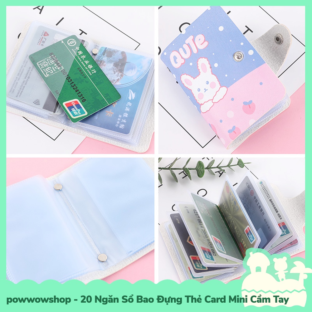 [Sẵn VN - Hỏa Tốc] 34 Mẫu / 20 Ngăn / Sổ Bao Thẻ Đựng Card, Amiibo Mini Cầm Tay Nhiều Phong Cách Đáng Yêu