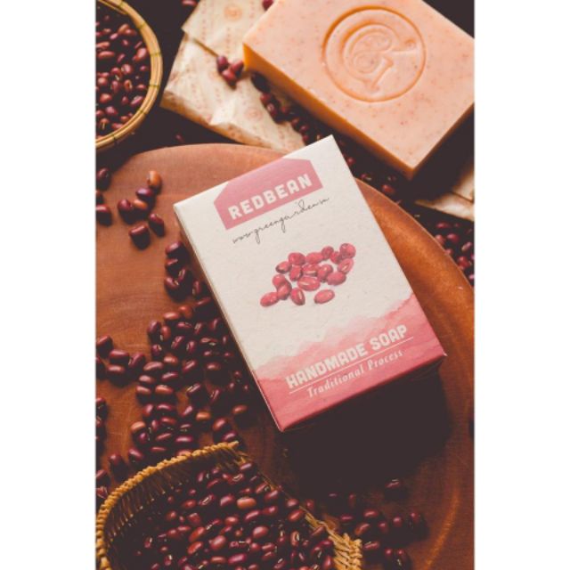 (2023) XÀ PHÒNG ĐẬU ĐỎ GREEN GARDEN (GREEN GARDEN RED BEAN HANDMADE SOAP)