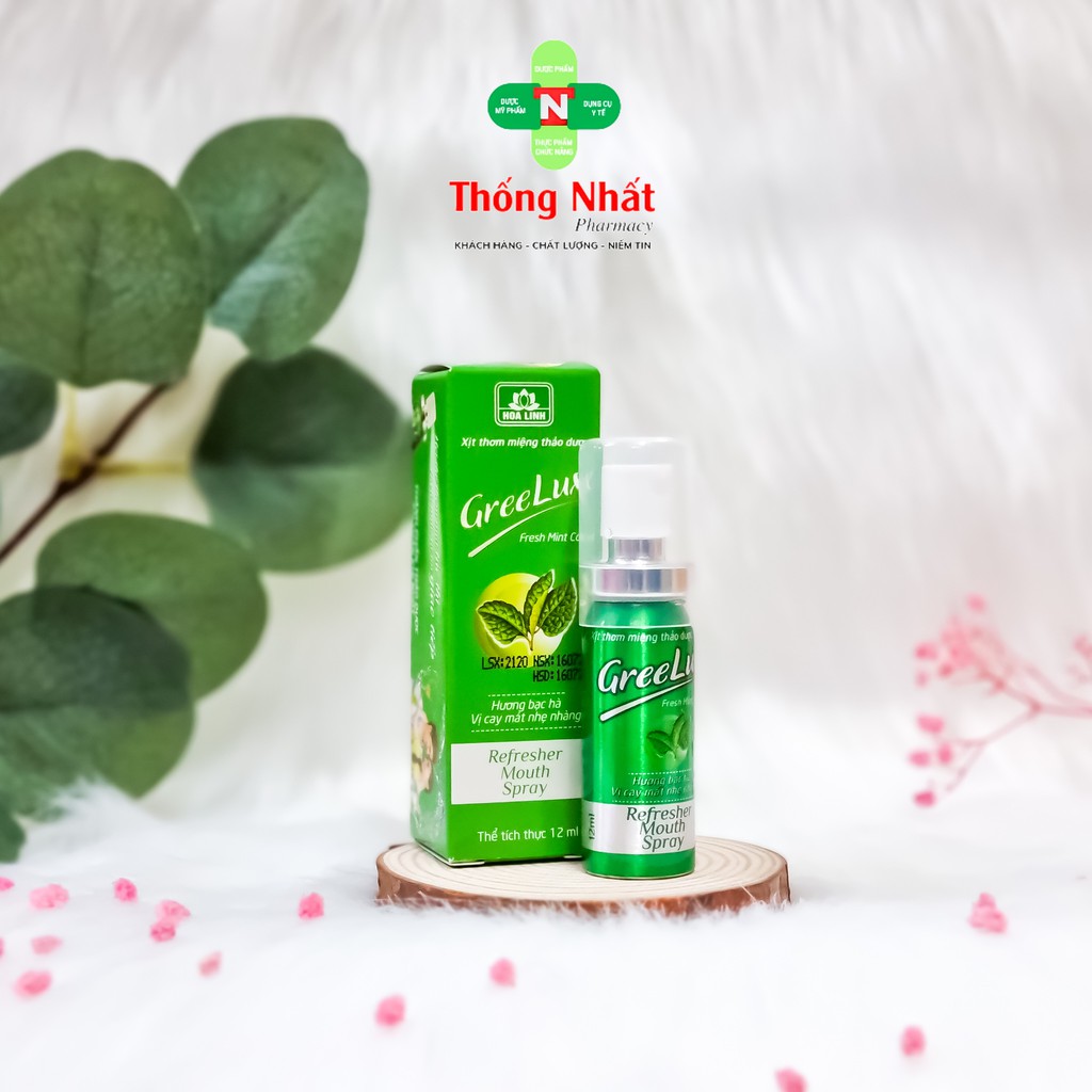 [CHÍNH HÃNG] - Xịt Thơm Miệng Greelux Thảo Dược Tiện Dụng (12ML)