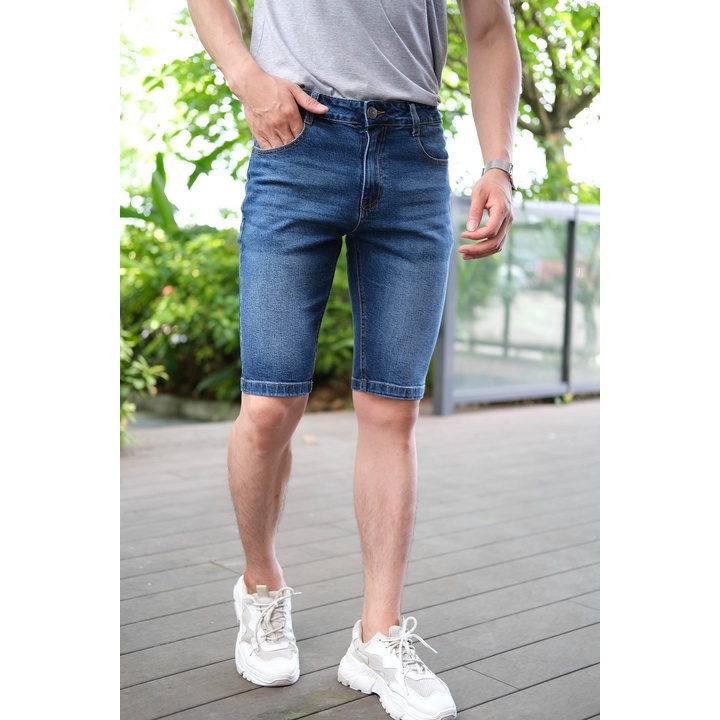 Quần short jean nam ống bó H90 cao cấp chất bò co giãn J022 - HÀNG MỚI VỀ