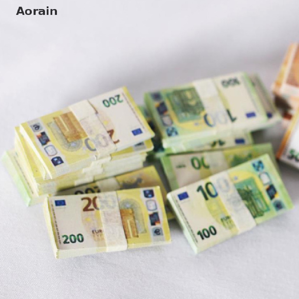 Set 200 Tờ Tiền Giấy 1 / 12 Dùng Trang Trí Nhà Búp Bê