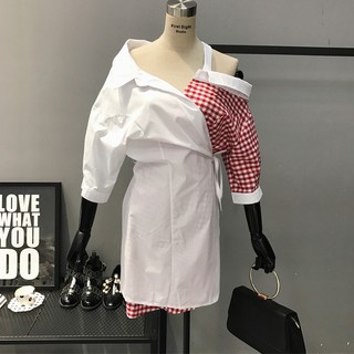 Váy Sơ Mi Trễ Vai
