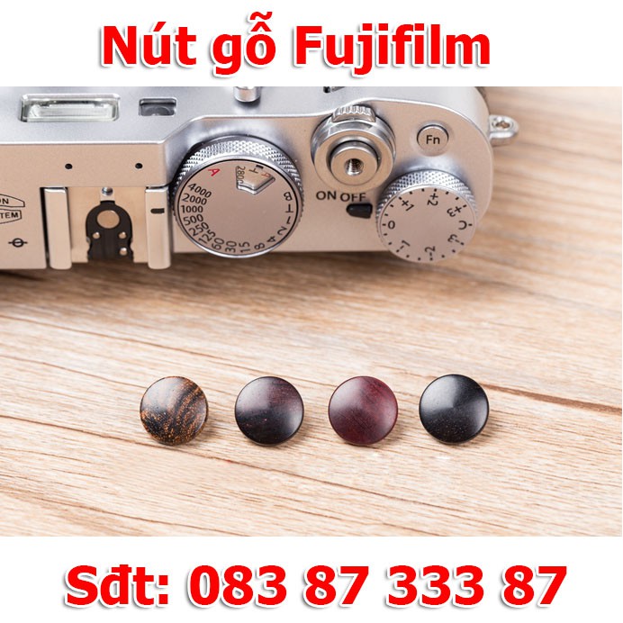 Nút gỗ thật máy ảnh Fujifilm XT30, XT20, XT10, XT2, Xpro1, Xpro2,...
