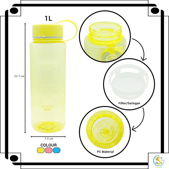 Bình Nước Thể Thao Ecolife 1000 ml B70