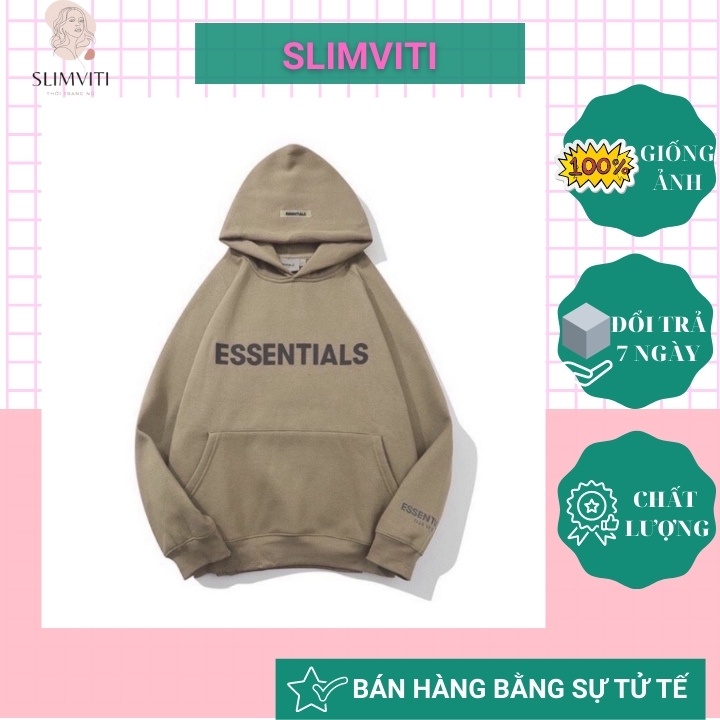 Áo hoodie nam nữ ESSENTIALS form rộng có dây kéo SLIMVITI KNN33 | BigBuy360 - bigbuy360.vn