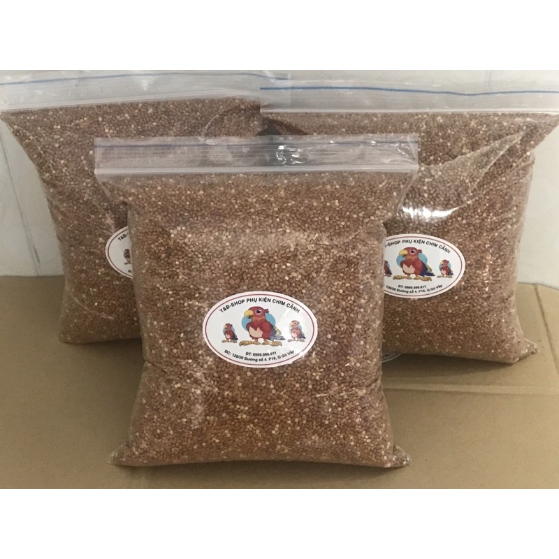 HẠT KÊ ĐỎ BÓNG (HẠT TO TRÒN) GÓI 2KG -THỨC ĂN DINH DƯỠNG CHO CÁC LOẠI CHIM CẢNH YẾN PHỤNG ,CU GÁY,MANH MANH,BỒ CÂU…