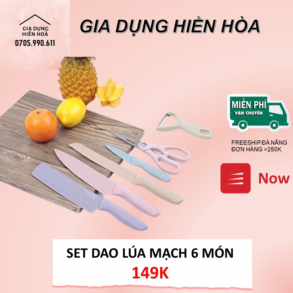 Set dao lúa mạch 6 món kháng khuẩn 6 món [Freeship Đà Nẵng]