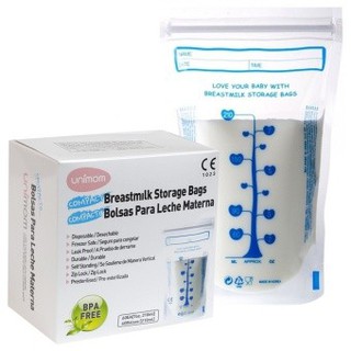 Túi đựng sữa mẹ (trữ sữa mẹ) Unimom tiêu chuẩn Standard không có BPA 210ml (60 túi/hộp)