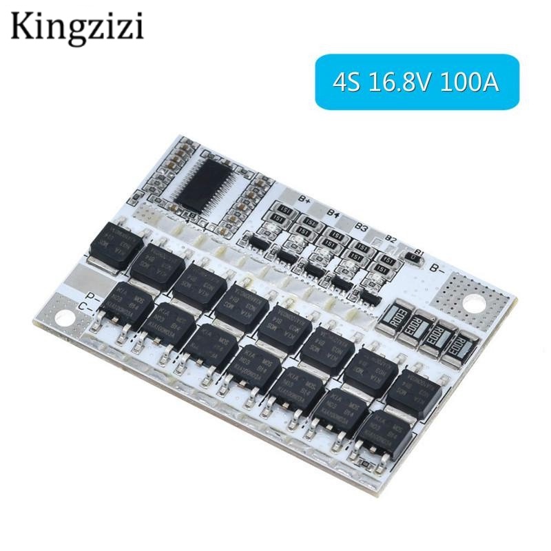 Mô đun bảng mạch bảo vệ pin sạc Lithium 3s / 4s / 5s Bms 12v 16.8v 21v 3.7v 100a Li-Ion tiện dụng