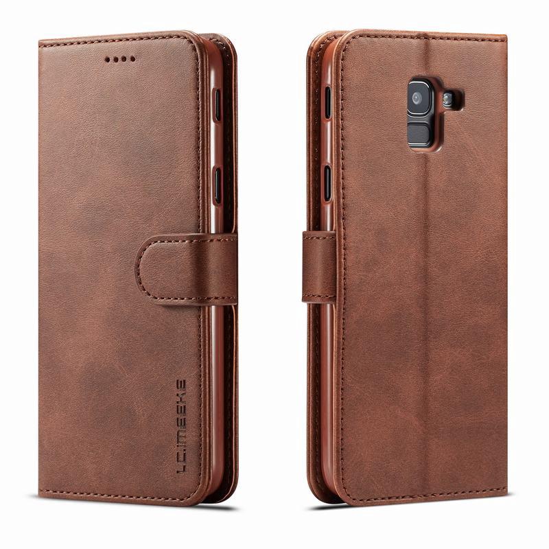 Ốp lưng dạng ví da nam châm có khe để thẻ cho samsung galaxy j6 2018 / j6 plus 2018