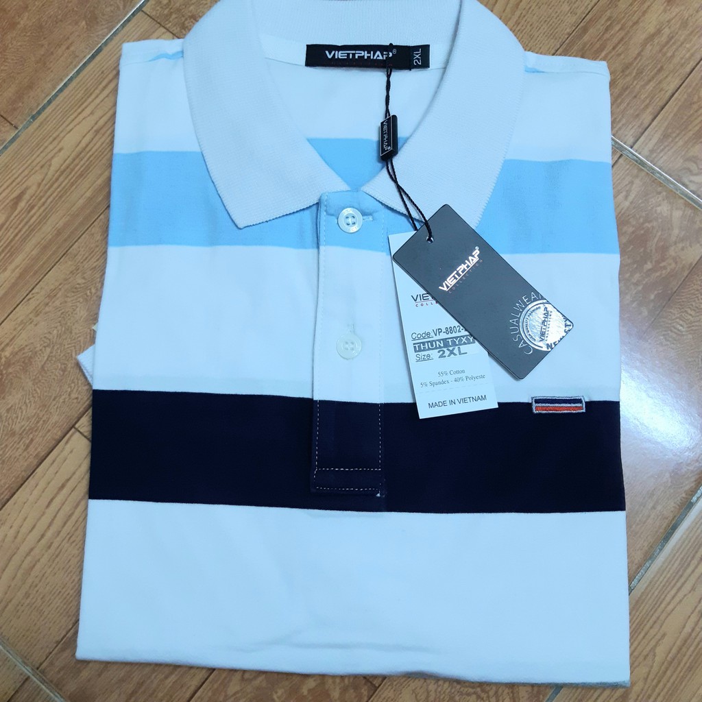 Áo thun nam sọc ngang trẻ trung Việt Pháp