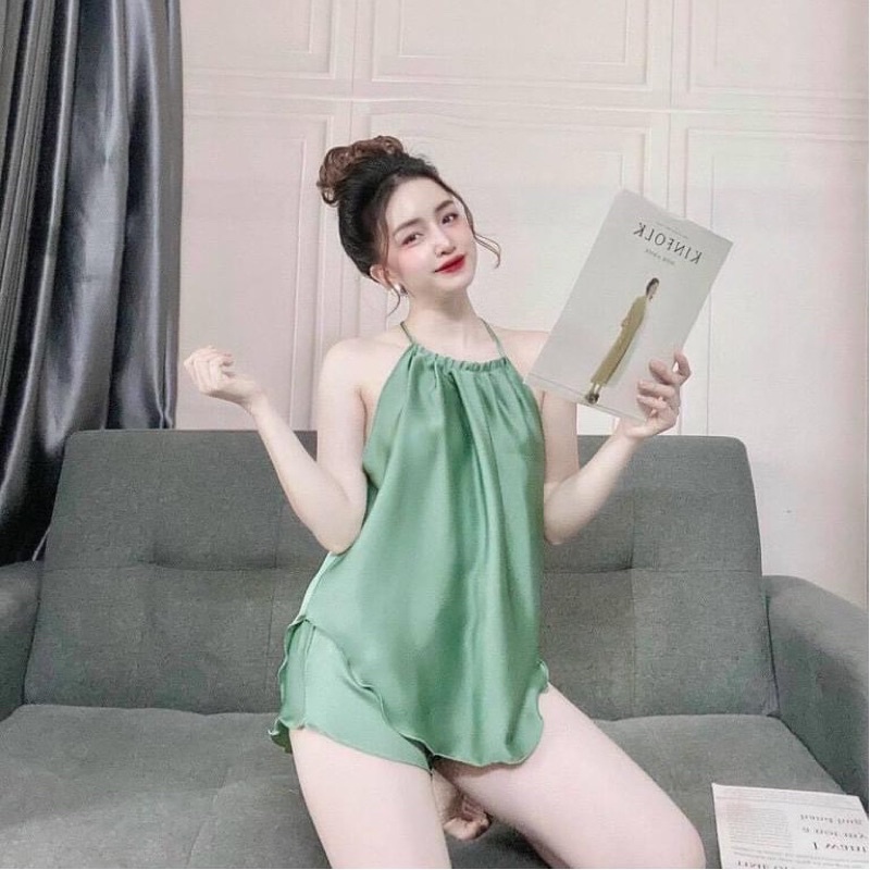 Đồ ngủ nữ, đồ ngủ lụa yếm sexy gọi cảm giá siêu rẻ | BigBuy360 - bigbuy360.vn