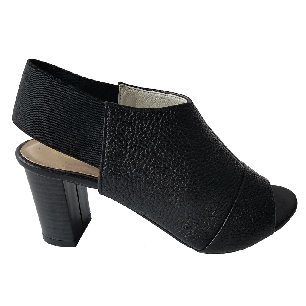 Giày sandal cao gót nữ da bò thật BIGBEN cao 7 phân GCG87