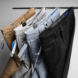 Quần dài kaki c.k Slim fit có thun co dãn ống côn bảng màu basic onwed 2021