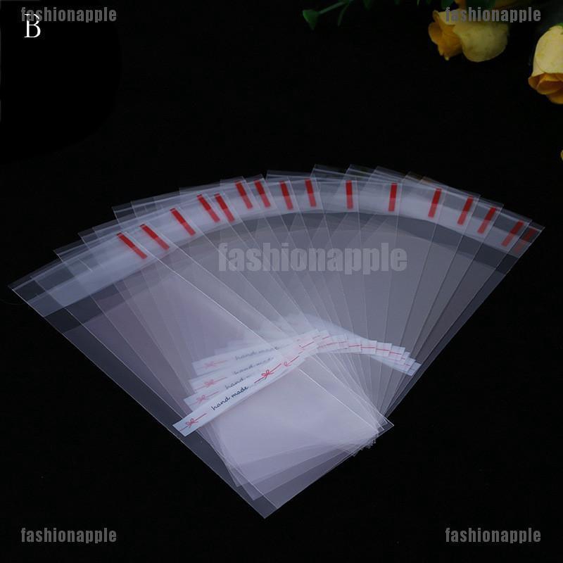 ❀❀ Set 100 Túi Nhựa Mini Tự Dính Đựng Bánh Quy Tiện Lợi