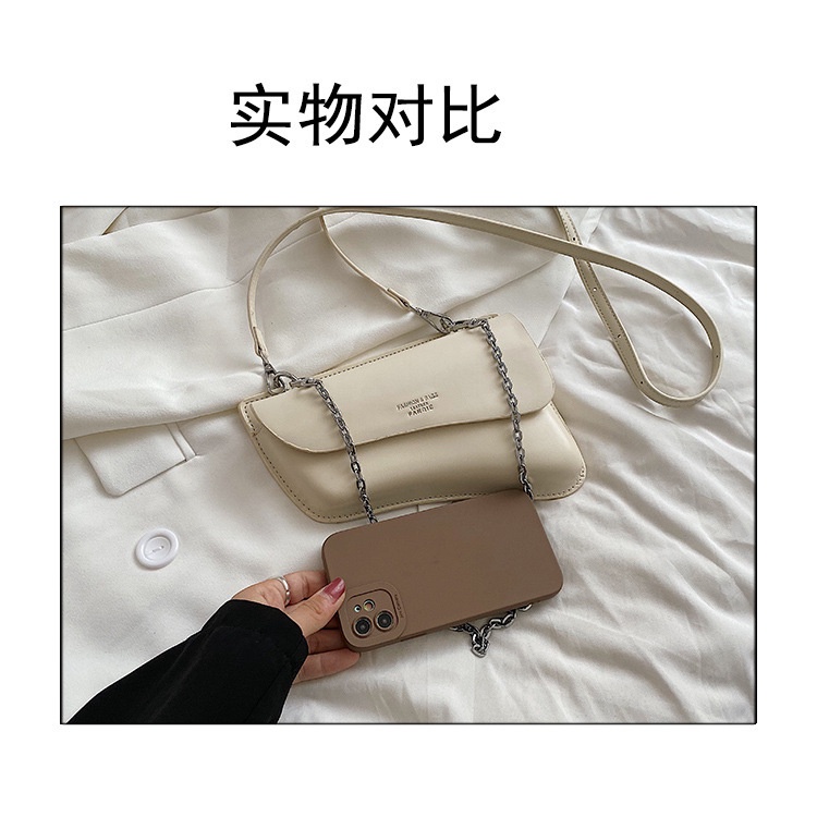 Túi Đeo JASMIN NOIR Chéo Da PU Phối Dây Xích Thời Trang Nữ Sành Điệu