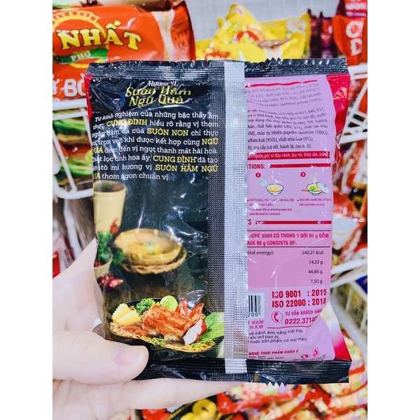 MÌ CUNG ĐÌNH VỊ TÔM CHUA CAY, BÒ HẦM, SƯỜN HẦM, THỊT HẦM NẤM80g